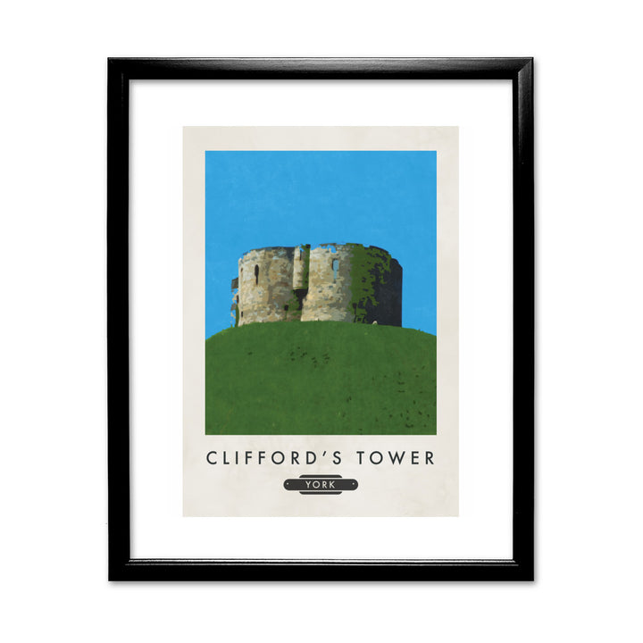 Cliffords Tower, Yorkshire 11x14 Framed Print (Black)