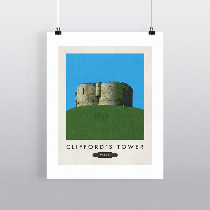 Cliffords Tower, Yorkshire 90x120cm Fine Art Print